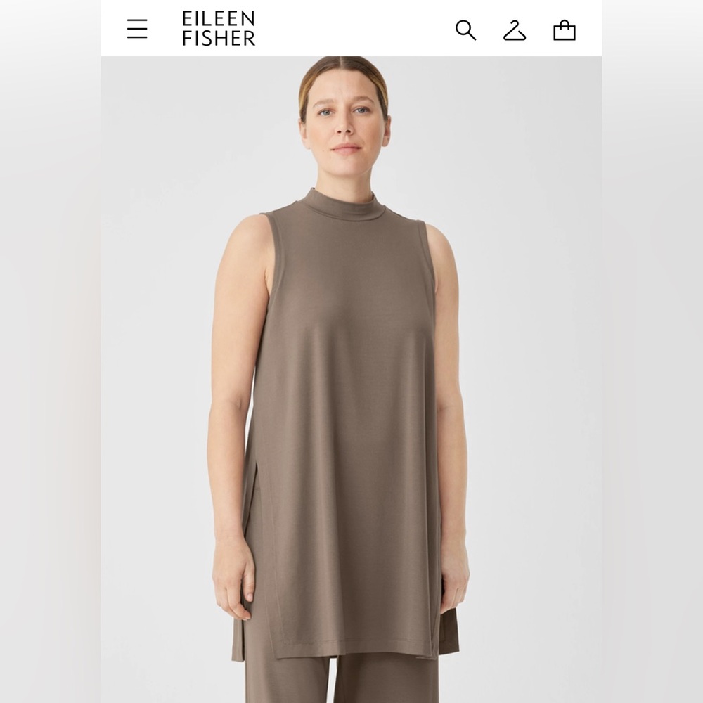Eileen Fisher Women's Mock Neck Tank